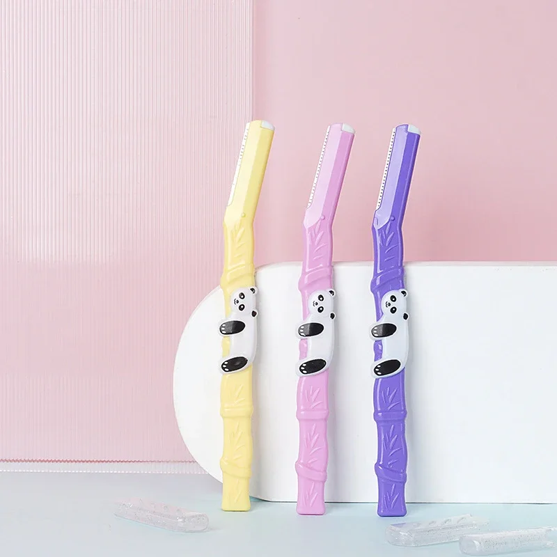 1 stks Panda Flamingo Wenkbrauw Trimmer Veiligheid Mini Draagbare Pijnloos Gezicht Scheermes Eye Brow Cutters Make-Up Tool