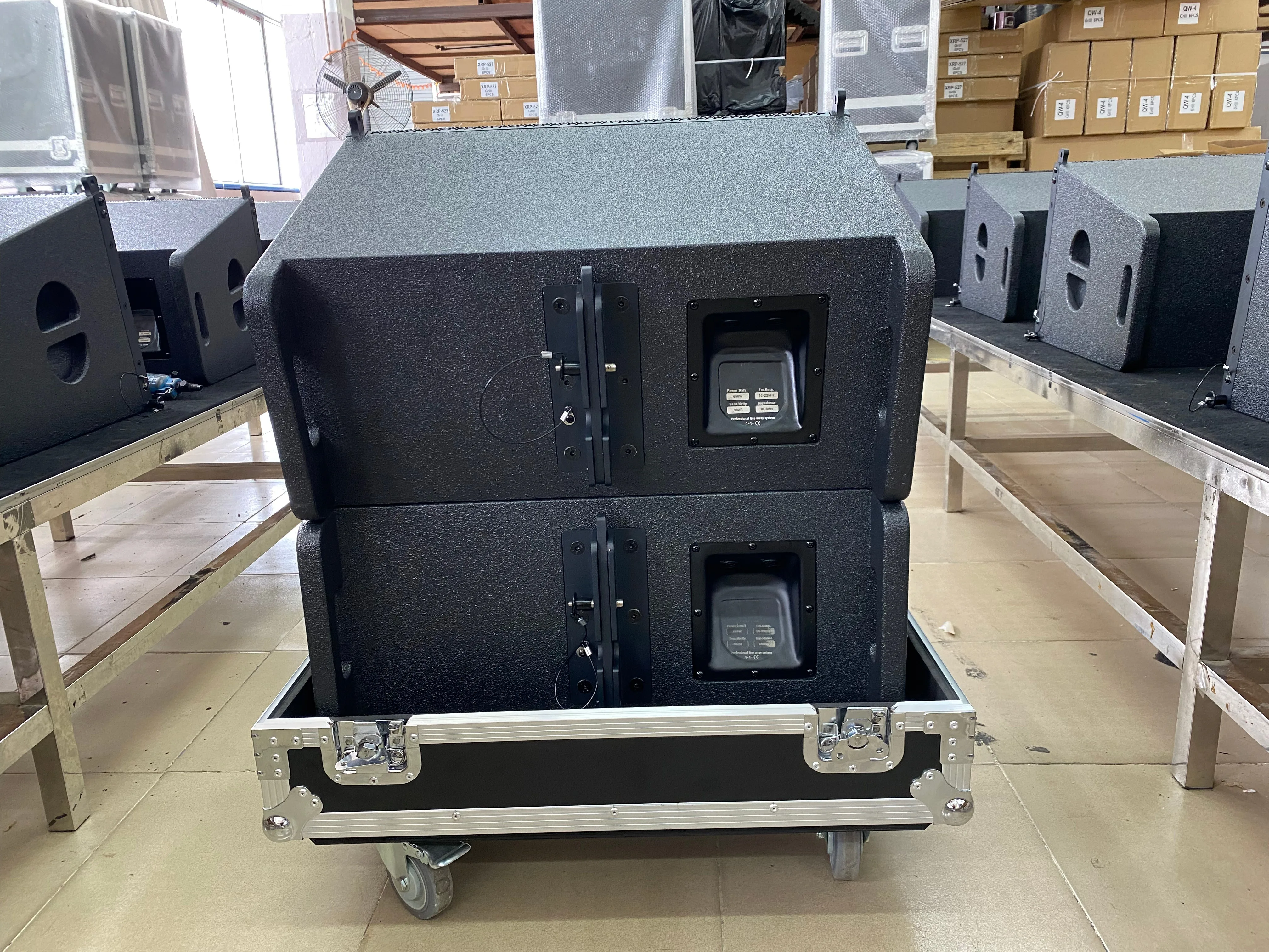 Veeter Compact 600W 8Ohm Stereo/Surround Neodymium Single 12inch Line Array System Wedding Church V12 Portable Birch Wood