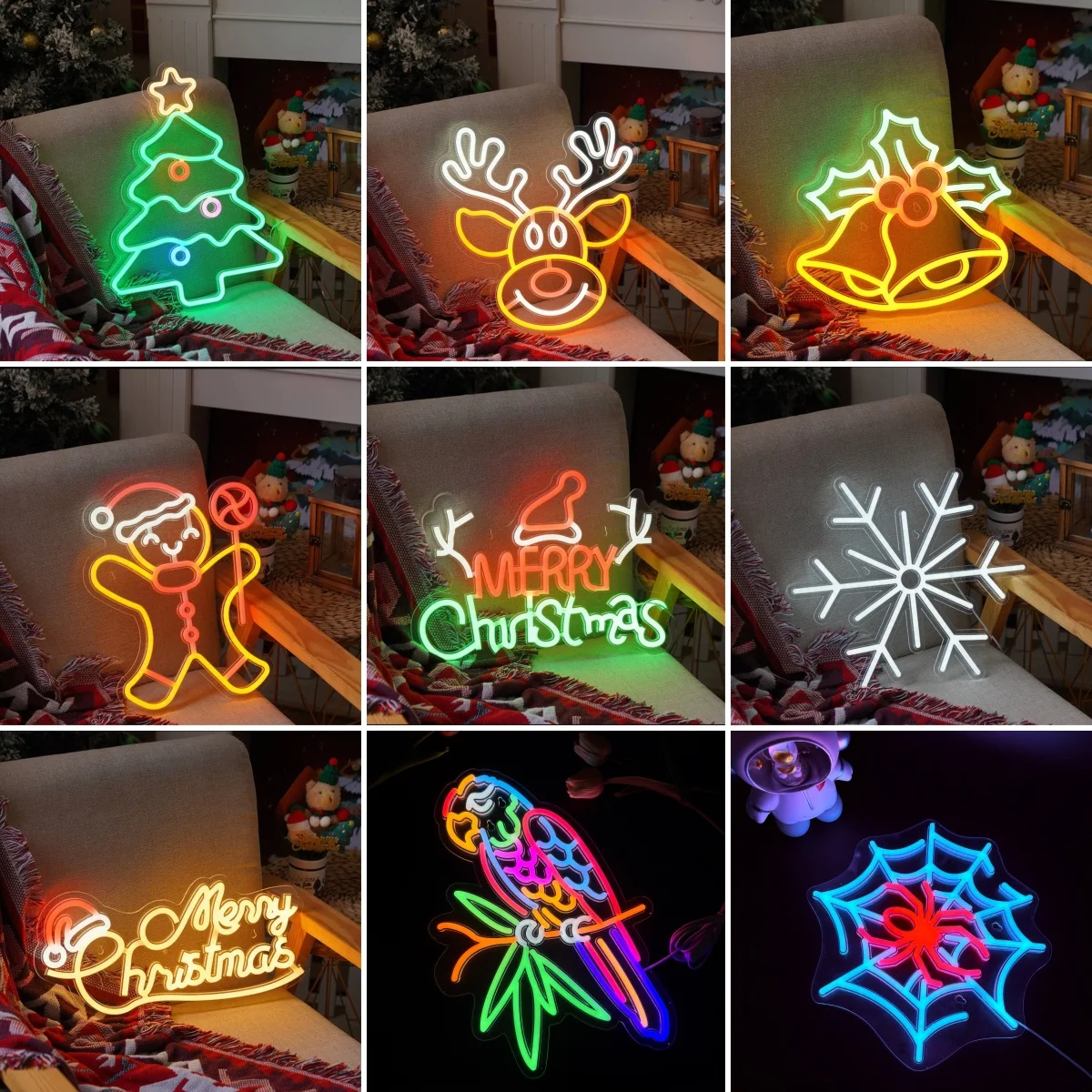 1PC LED Indoor Neon Light Sign Customizable for Christmas Birthday Parties Bedrooms Weddings Bars Clubs Home Decor