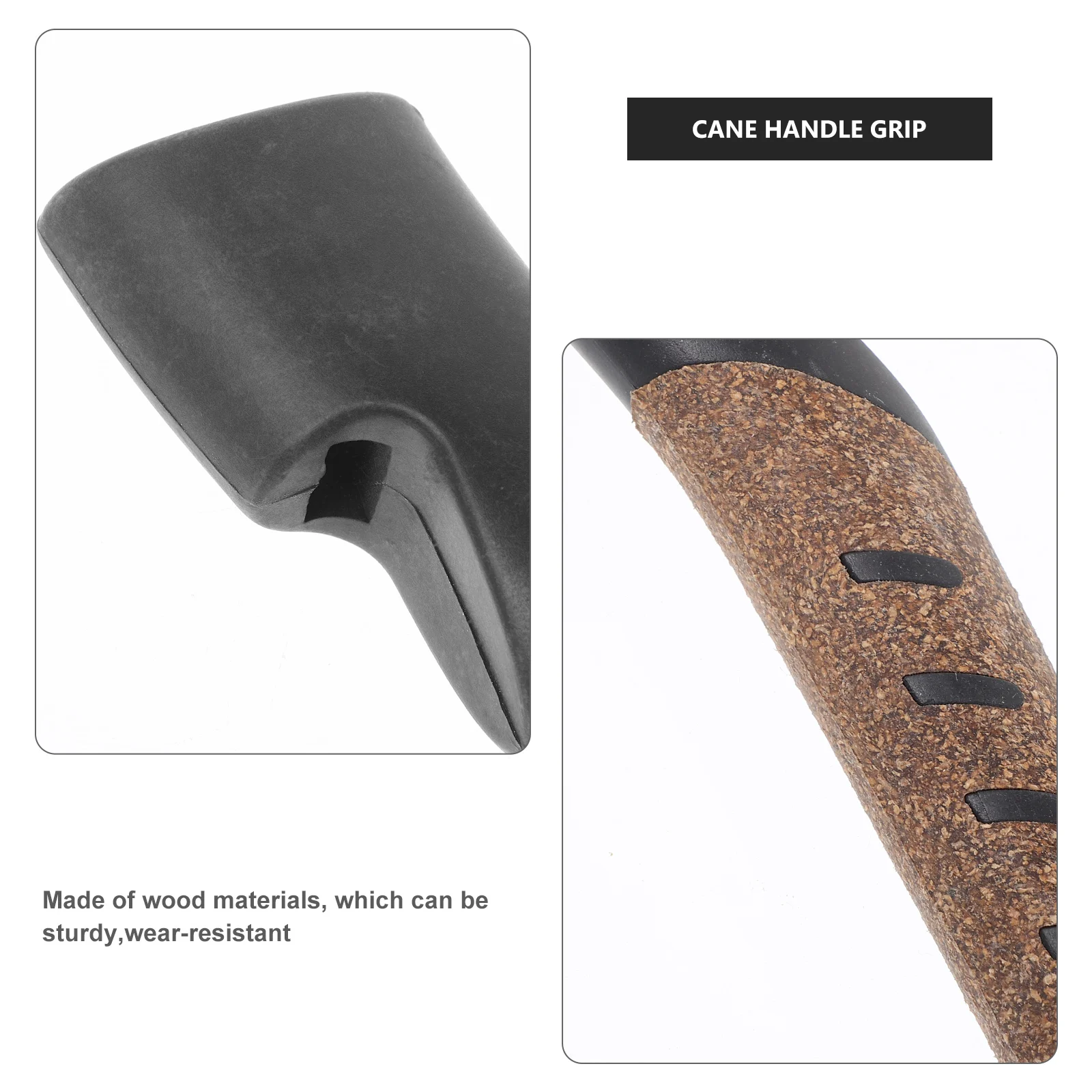 

Wood Trekking Pole Handle Replacement Ergonomic Grip For Hiking Skiing Outdoor Activities Sturdy Durable Adapter For Walking