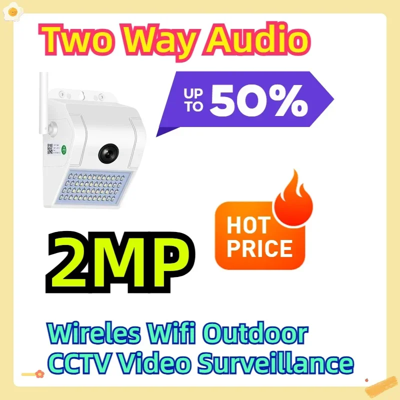 

2MP Floodlight Camera Wireles Wifi Outdoor CCTV Video Surveillance Two Way Audio Home Security Wall Street Lamp IP Wide Camera