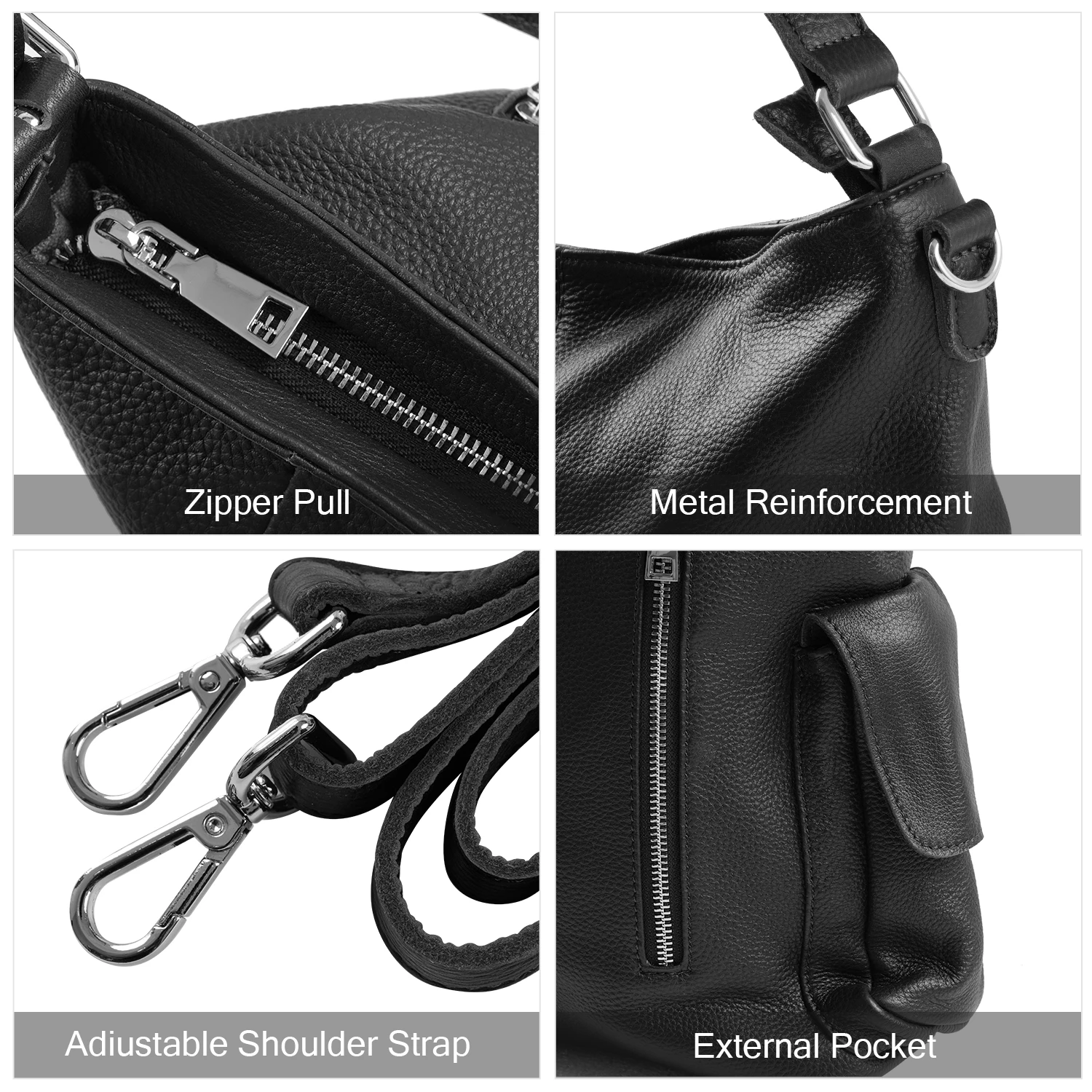 ANGENGRUI Women\'s Bag High Quality Soft First Layer Cowhide Bag Large Capacity Casual Shoulder Bag Motorcycle Bag