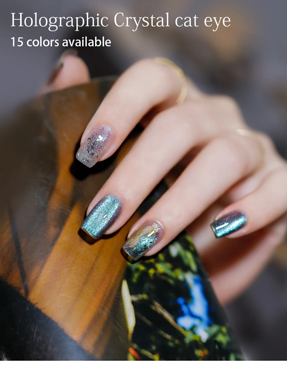 Vendeeni 15 Farben/Set Kristall-Katzenaugen-Gel-Nagellack Magnetischer UV-Soak-Off-Gel-Lack 9D Aurora Katzenaugen-Nagelkunst-Gel-Lack – Detail 5