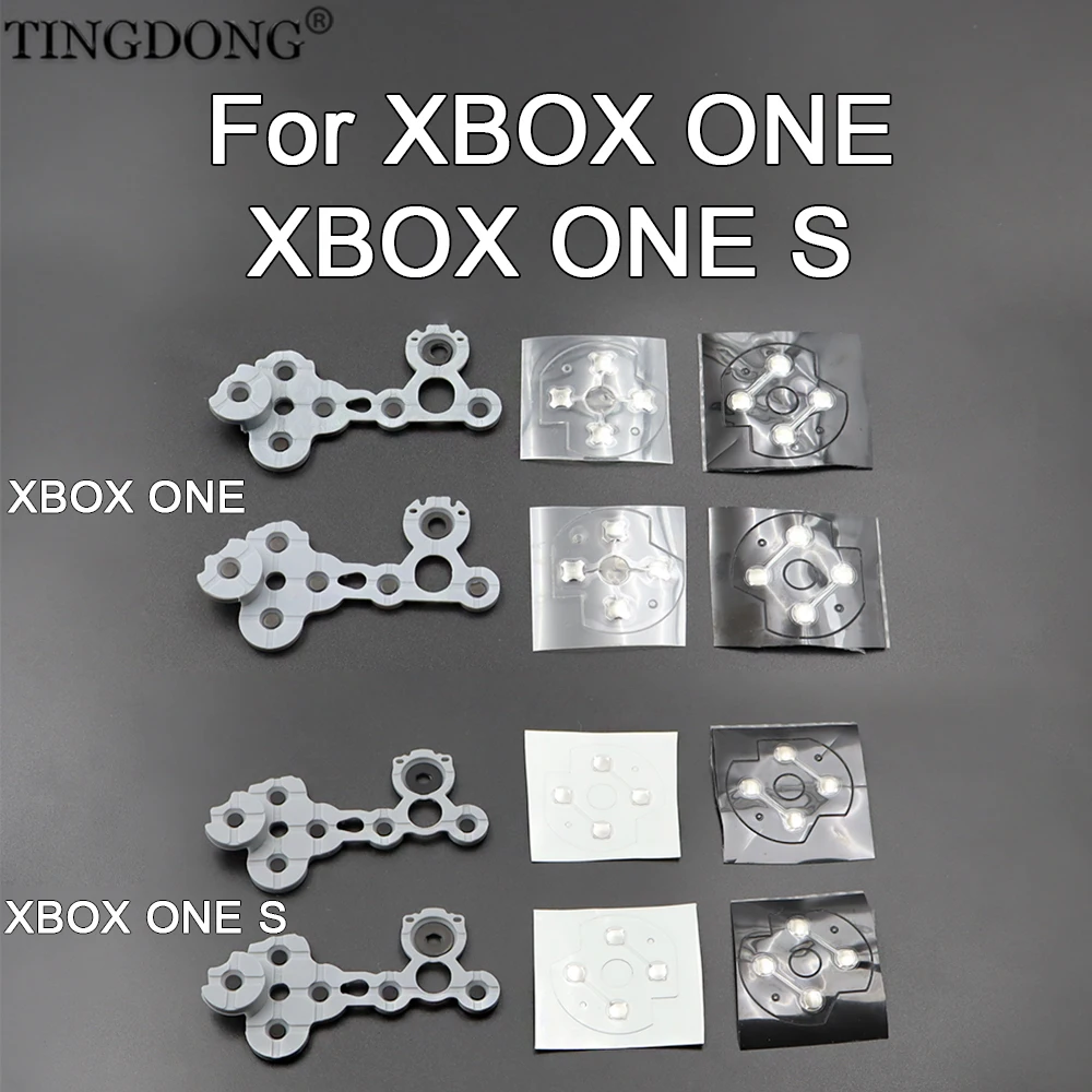 For Xbox One/One S Controller D-Pad Repair Kit - Metal Dome Sheet, Conductive Rubber Replacement Set