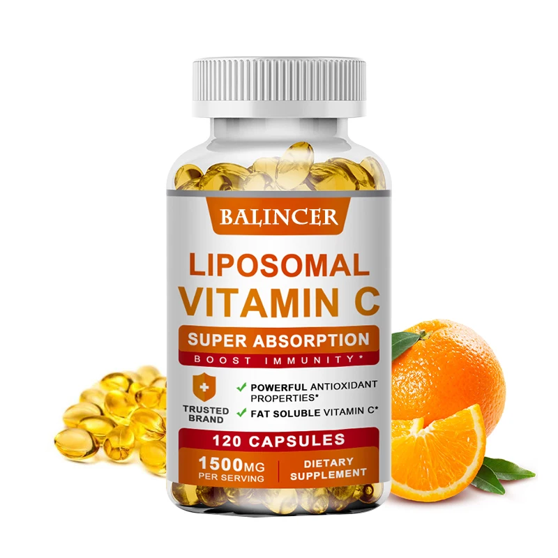 Liposomal Vitamin C 1500mg High Absorption Vitamin C, Immune System & Collagen High Potency Fat Soluble Ascorbic Acid Supplement