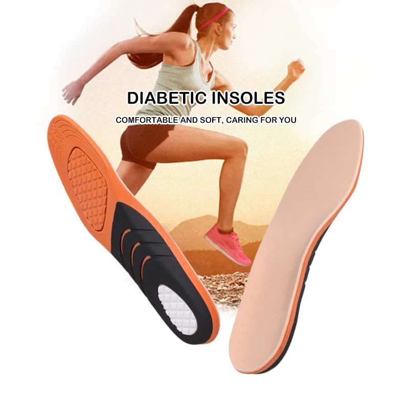 Comfortable PU Running Insole U-Shaped Heel Support Sweat Absorbing Soft Elastic Shock Absorption Insole