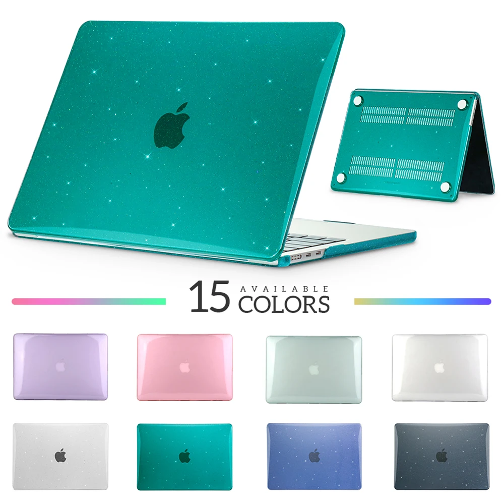 Glitter Laptop Case For Macbook Air Pro 13 Retina 15 11 12 14 16 inch Laptop Cover For Apple Macbook 2020 Touch Bar ID 13.3 Case