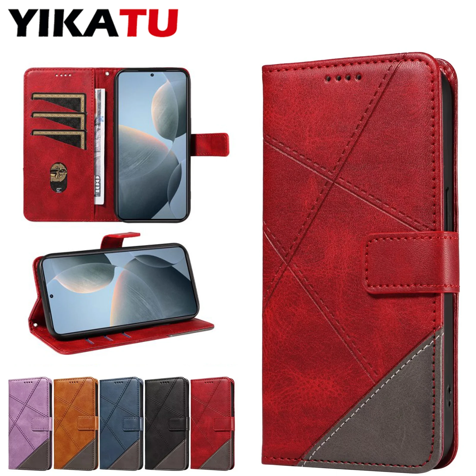 

For Xiaomi Poco Magnetic Wallet Leather Phone Case X7 X6 X5 Pro 5G X4 GT X3 NFC M7 M6 M5S M4 4G M3 Flip Multi Card Stand Cover