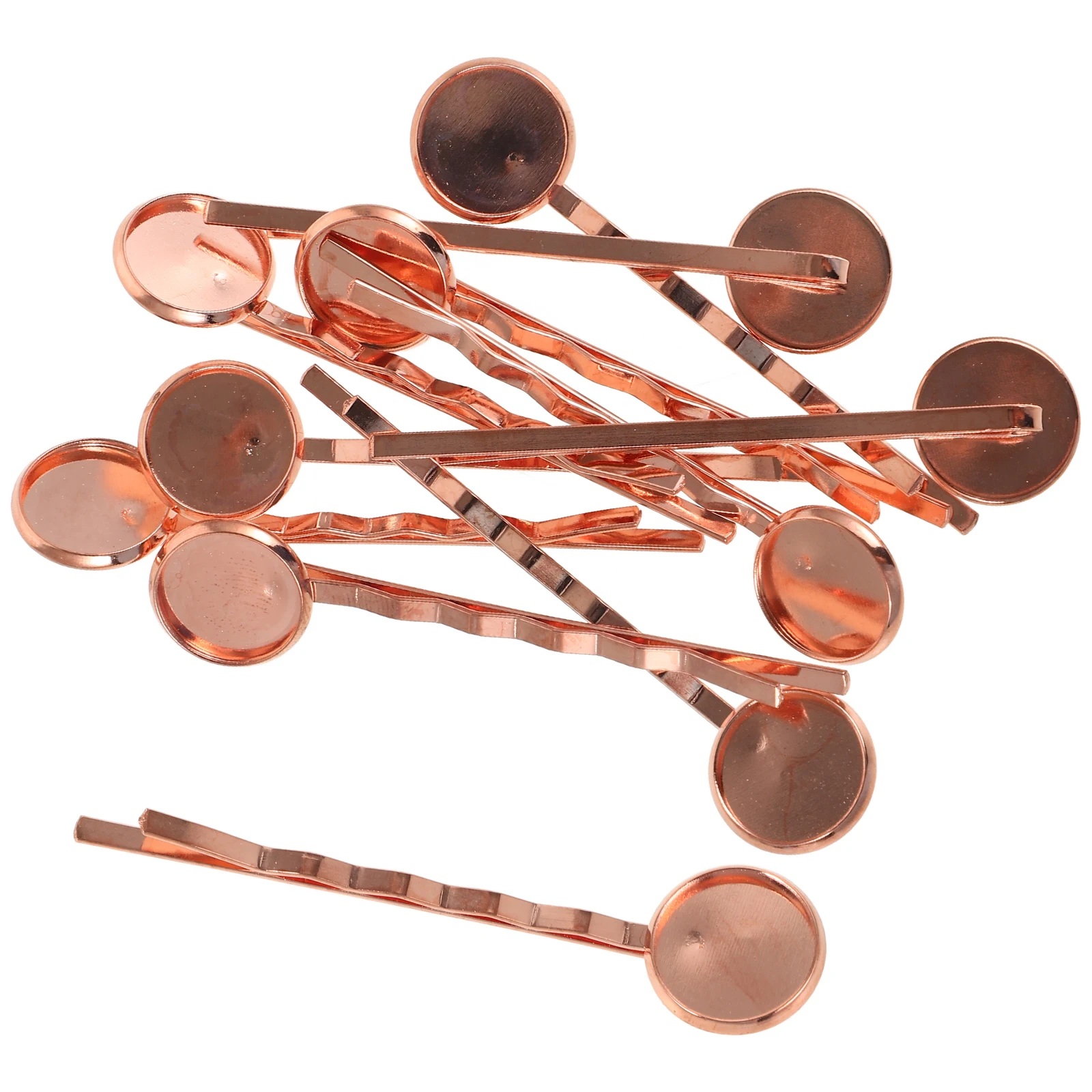 

20 Pcs Clip Making Material Copper Round Tray Blank Clamps Diy Jewelry Bezel Base Gemstone Bezel Tray Round Setting