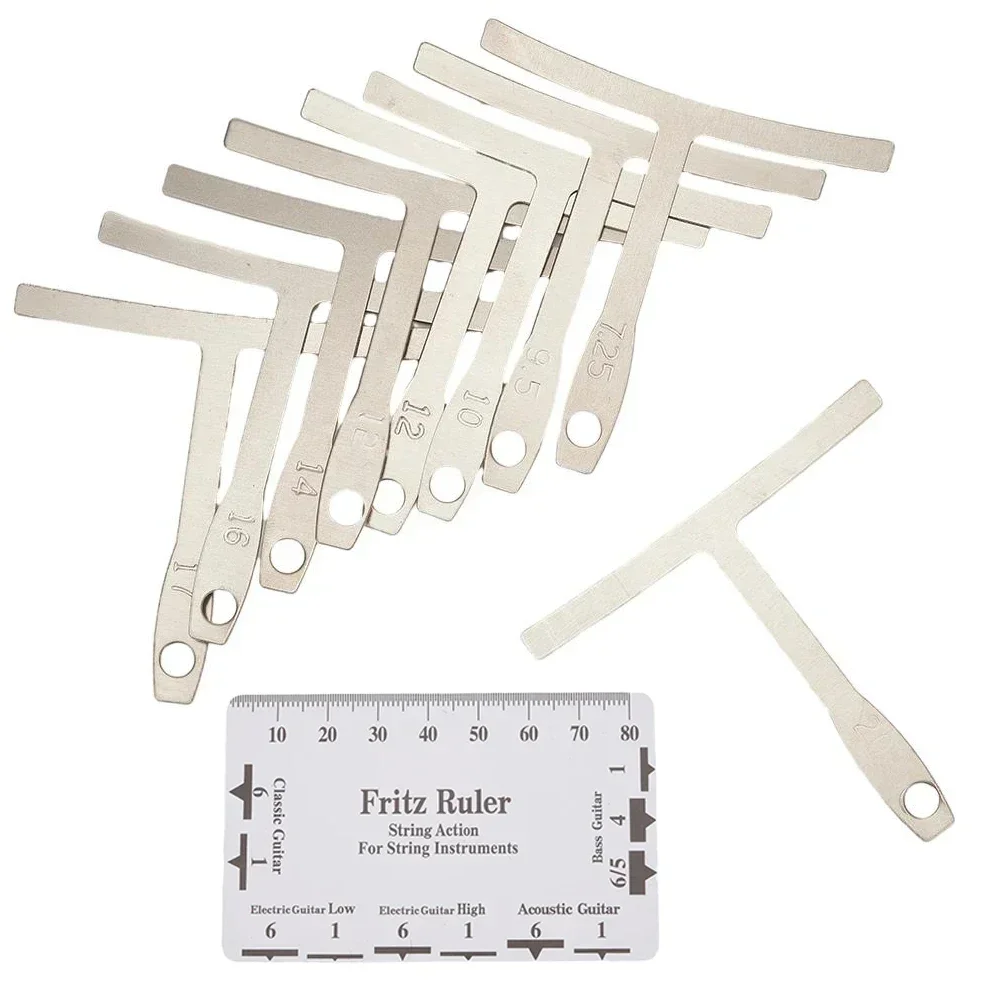 Luthier Tool Guitar T-shaped Rulers Guitar Rulers T-shaped Rulers 7.25Inch-20Inch Plastic Silver/White High Quality