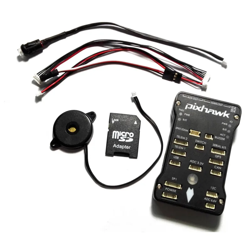 Pixhawk PX4 Autopilot PIX 2.4.8 32Bit Flight Controller / Safety Switch / Buzzer / 4G SD / LED RGB / I2C / M8N GPS For RC Drone