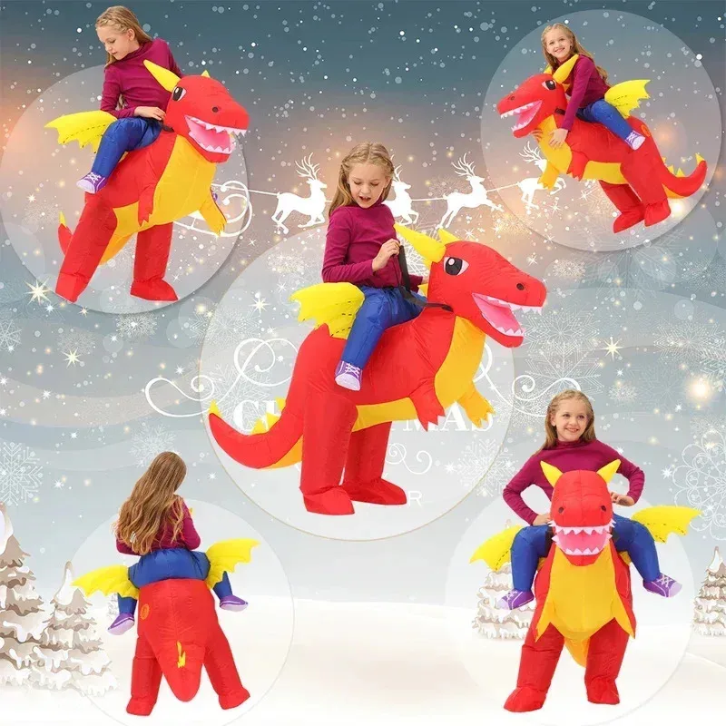 

XT8Kids Inflatable Dinosaur Costumes Anime Halloween Cosplay Costume Pterodactyl Tricertops Dissfrez Purim Birthday Suit Gi@XT6！