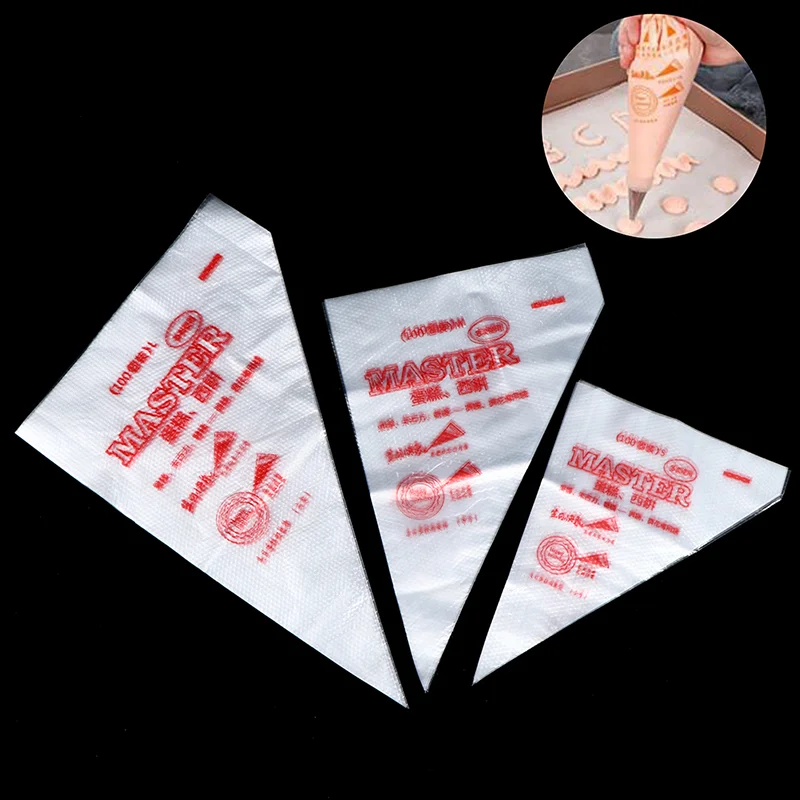 【SE】2Bags Disposable Piping Bags Confectionery Spout For Cake Fondant Cake Cream Bag For Decorating Pastries Cakes Baking Tools