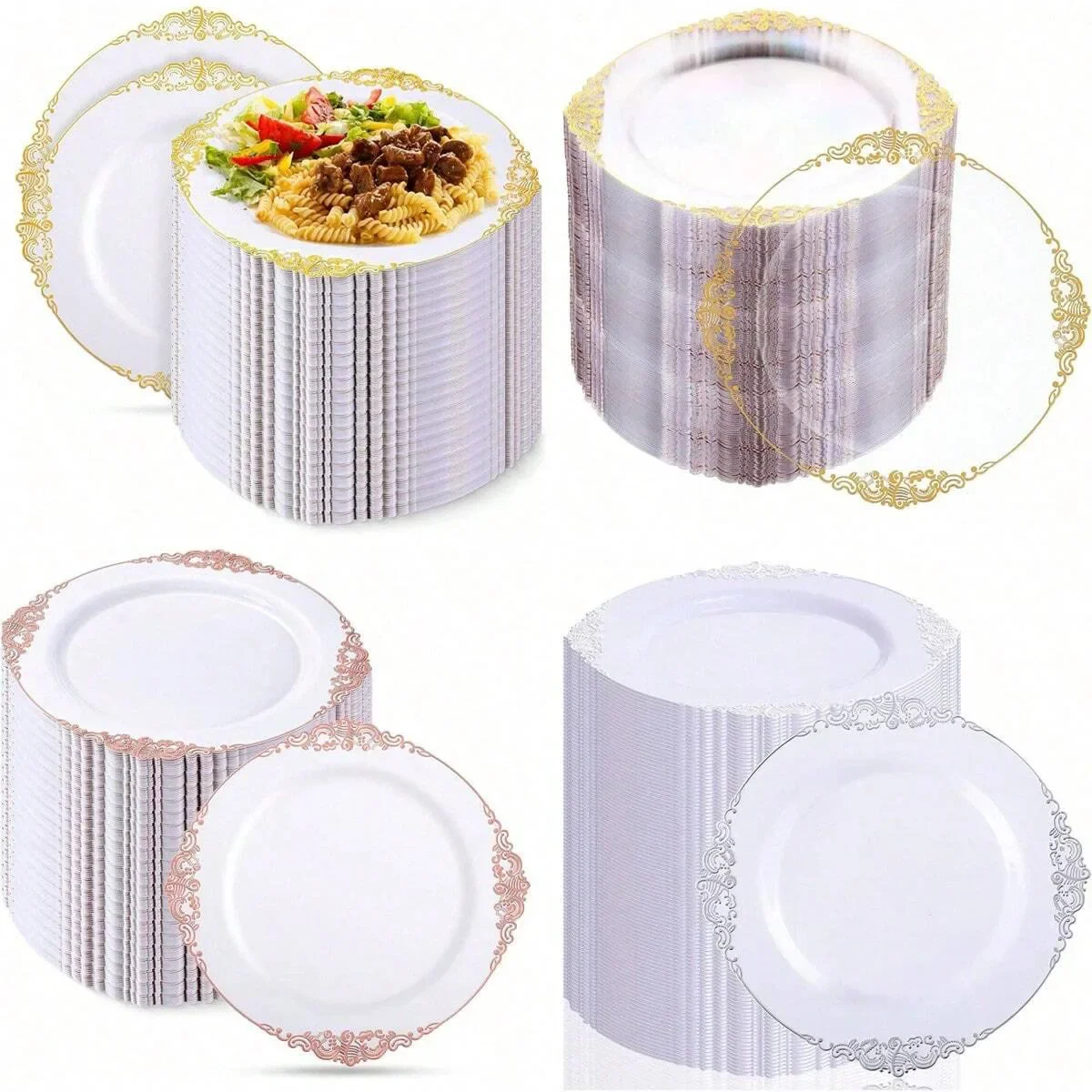 �y�Z�[�����z25/50 �s�[�X/�p�b�N 7.5 �C���`�􂦂铧���S�[���h�v���[�g�f�B�i�[�v���[�g�����t���������p�[�e�B�[���ӍՐH��