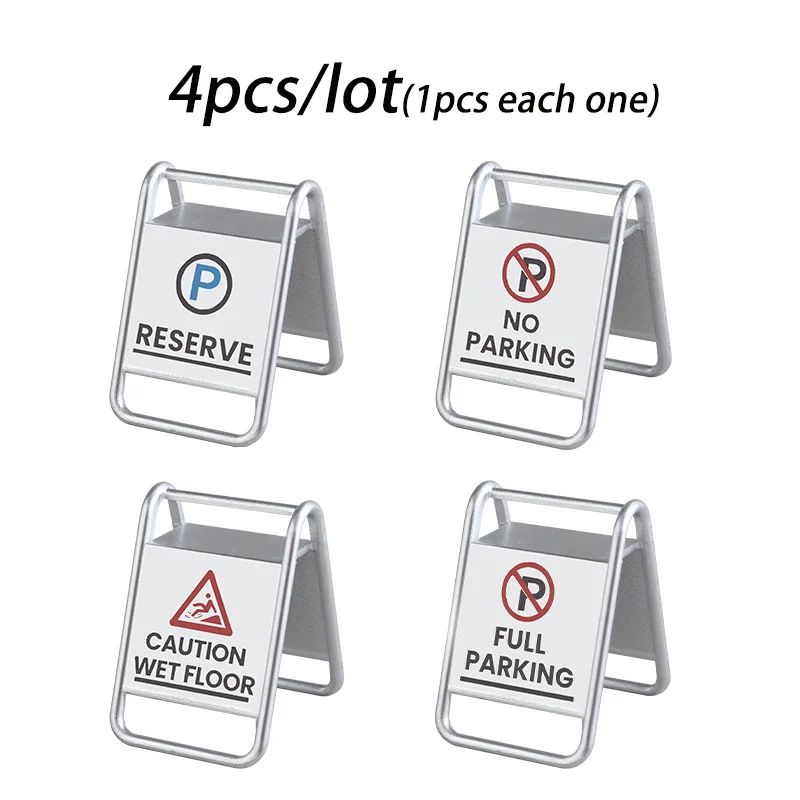 Simulation Miniature de panneau de stationnement de circulation, Kits de modèles de Table de sable, modèle de clôture de route, accessoires de Diorama