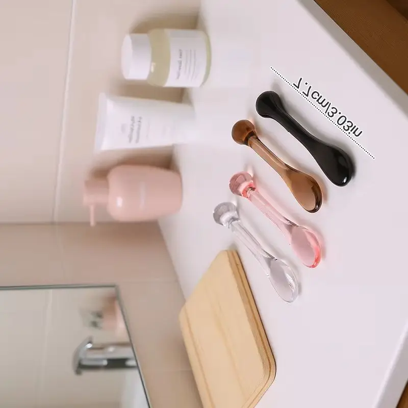 

1/3pcs Acrylic Face Cream Mask Mud Mixing Spoon Cosmetic Spatulas Scoop With Box Beauty Tools Absorb Roller Facial Applicator