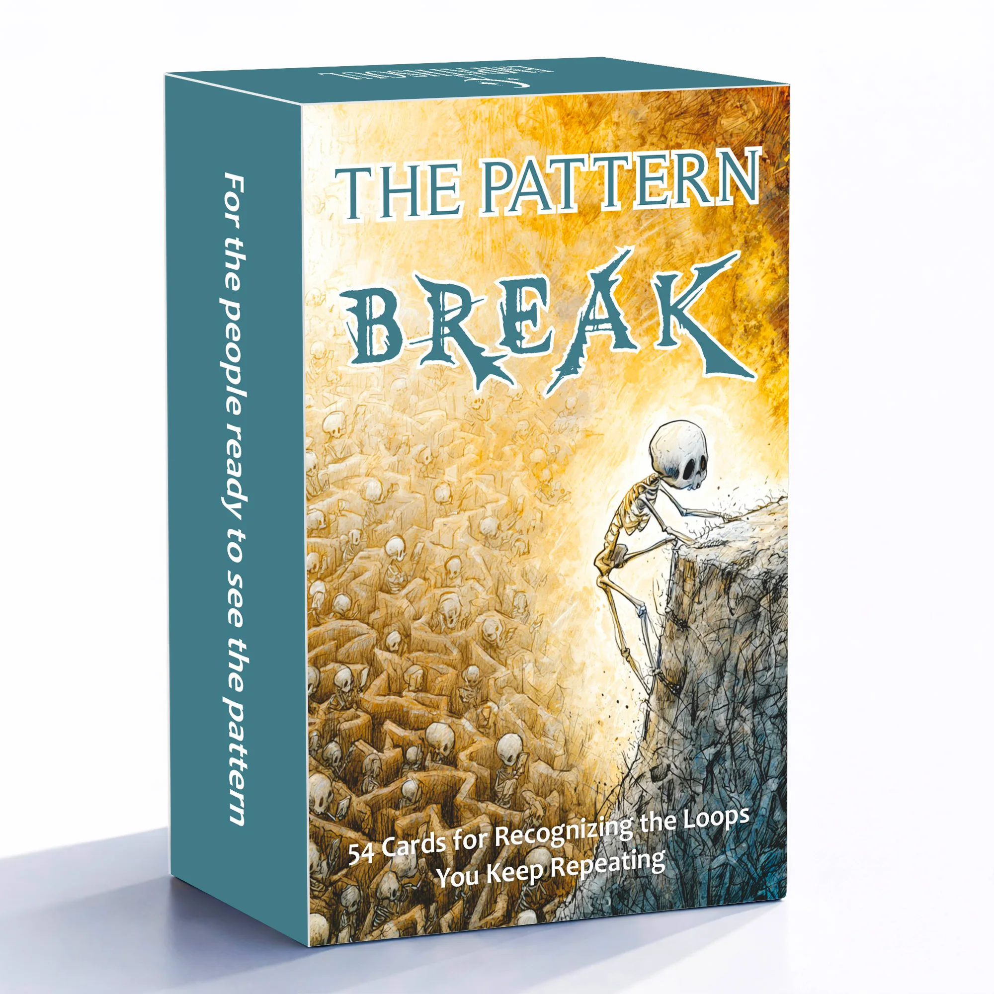 Cartes Oracle Pattern Break, 54 cartes durables, auto-réflexion et guidance, cartes de tarot pour débutants, jeux de cartes, 12*7cm