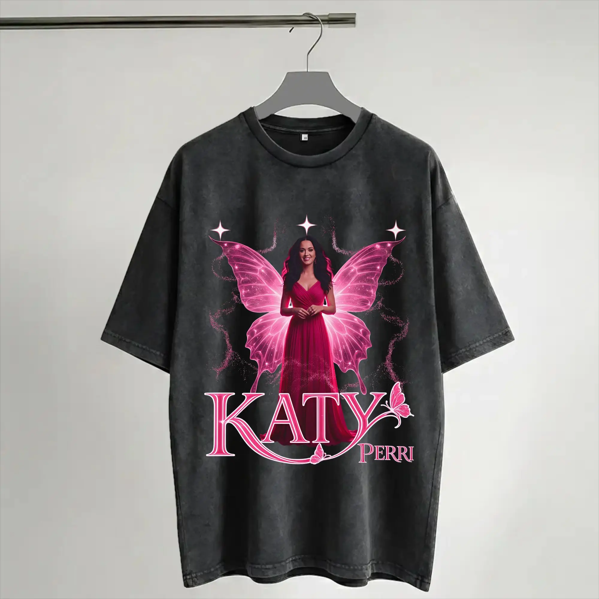 Summer 2026 Katys Perrys Tour Washed T Shirt Outfit Oversize T-Shirts  Men Women Tee Shirt