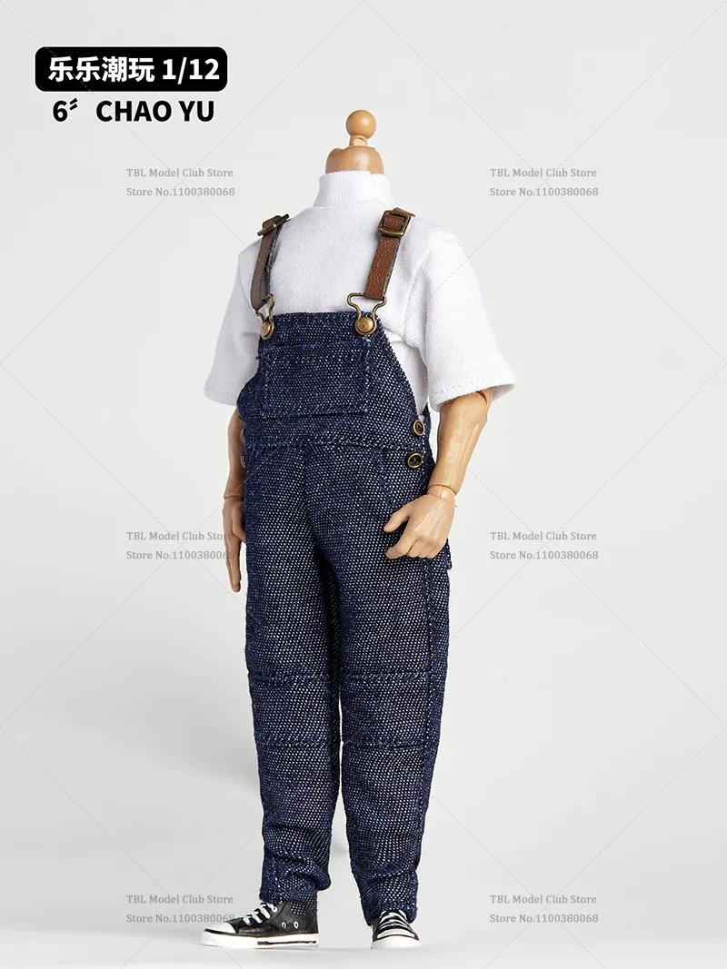 1/12 Scale Male Clothes Solid Color Short Sleeved Shirt Workwear Overalls For Asi3.0 mezco notaman 6-inch Action Figure Soldier