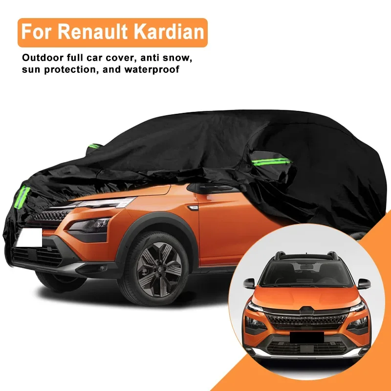 

Full Car Cover for Renault Kardian Outdoor Windproof Waterproof Dust Resistant Sun UV Protection with Reflective Strips