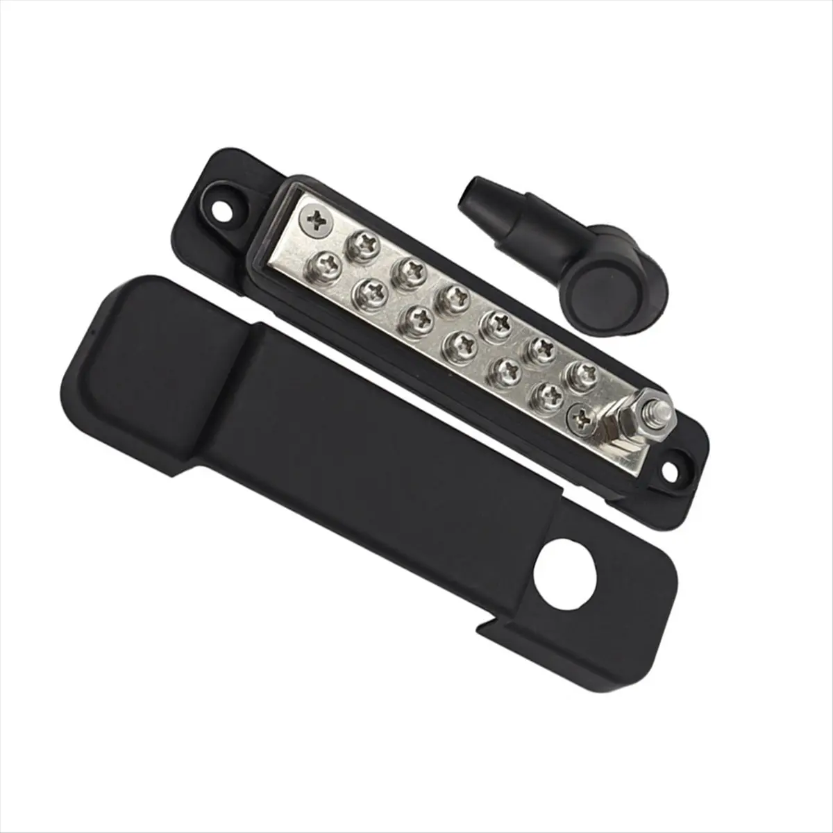 #13O Wiring Bars Busbar ,12 Terminal Distribution Block Bus Bar DC 48V 12P Wiring Bars Busbar (Red&Black)