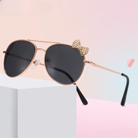 Kids Cute Sunglasses Metal Frame Children Sun Glasses Fashion Girls Outdoor Cycling Goggles Party Eyewear Photography Supplies