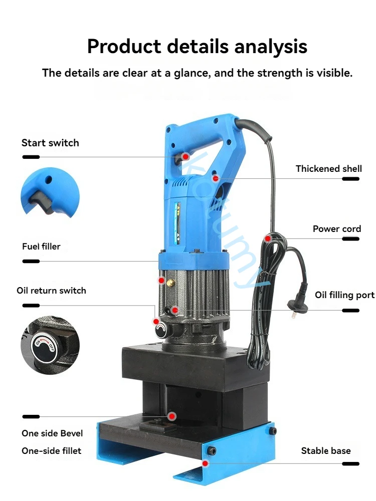 Electric Angle Iron Chamfering Machine Channel Steel Stainless Steel Punching Machine Angle Steel Cutting Machine