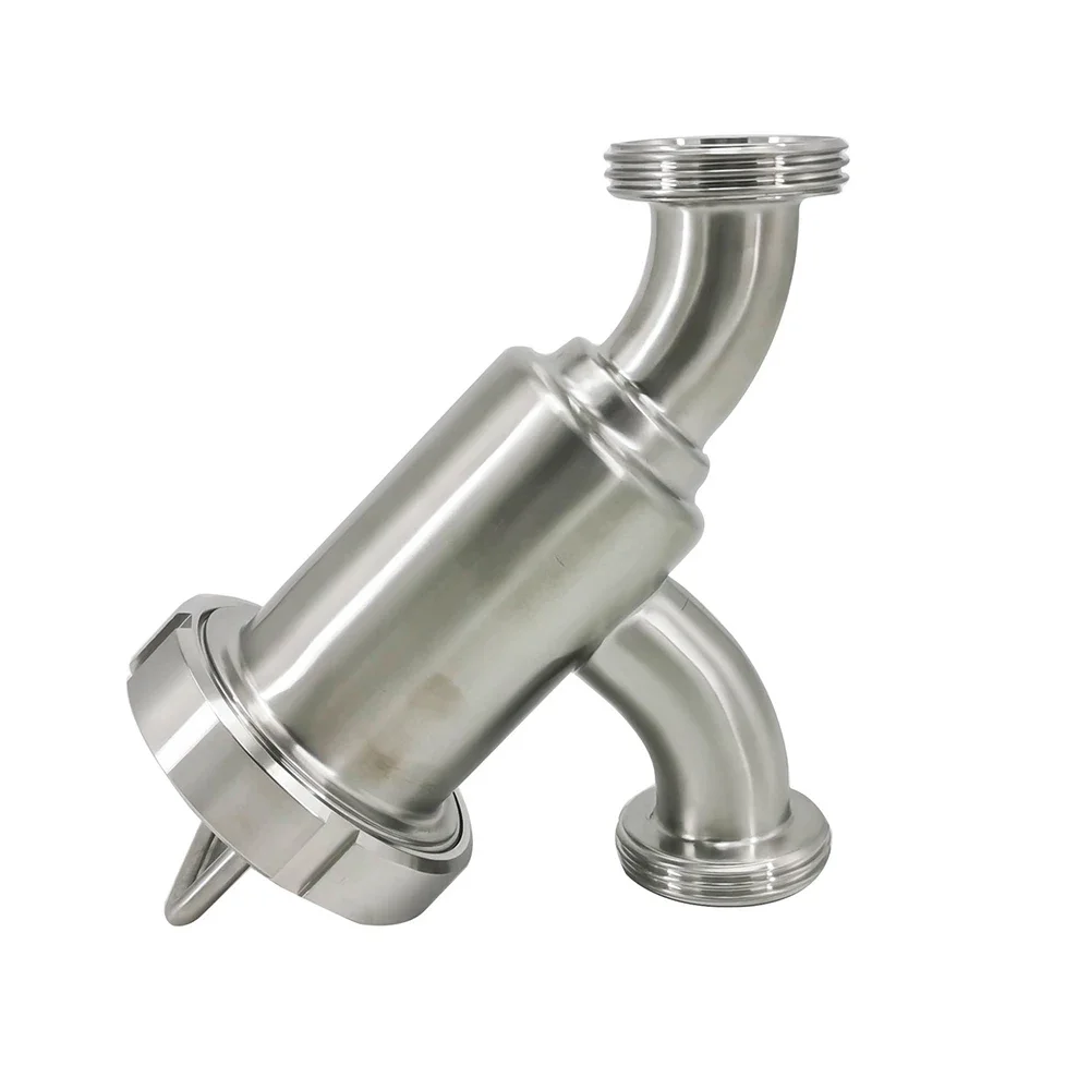 

2025 hot sale Food Grade Sanitary Y type strainer Stainless Steel SS304 Thread connection Y Elbow type filter For Milk
