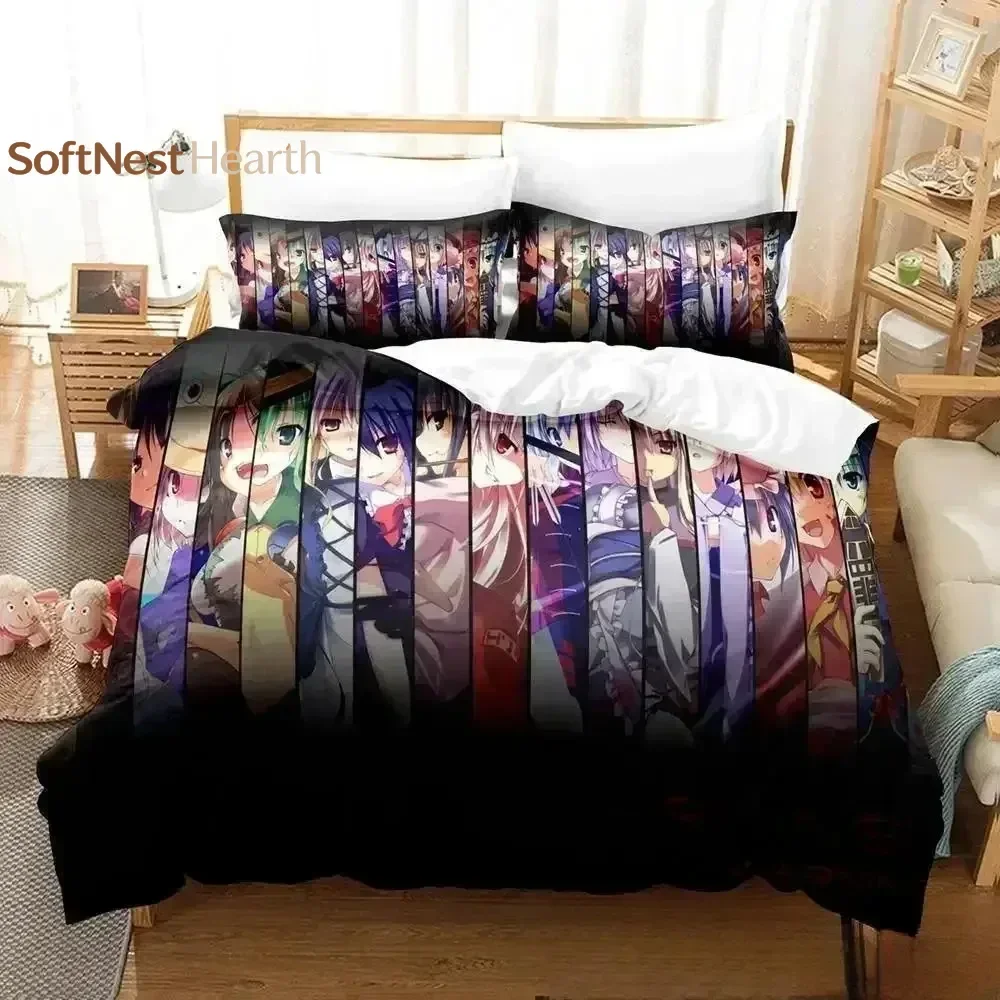 2026 3D Print Anime Touhou Project Bedding Set Duvet Cover Bed Set Quilt Cover Pillowcase Comforter King Queen Size Boys Adult A