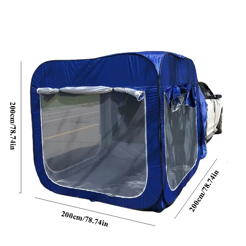 Imagem -02 - Anti-mosquito Traseiro Boot Tent para Suv Veículo Off-road Acampamento ao ar Livre Toldo do Lado do Carro Pop up Pergola Pérgola Automática Completa