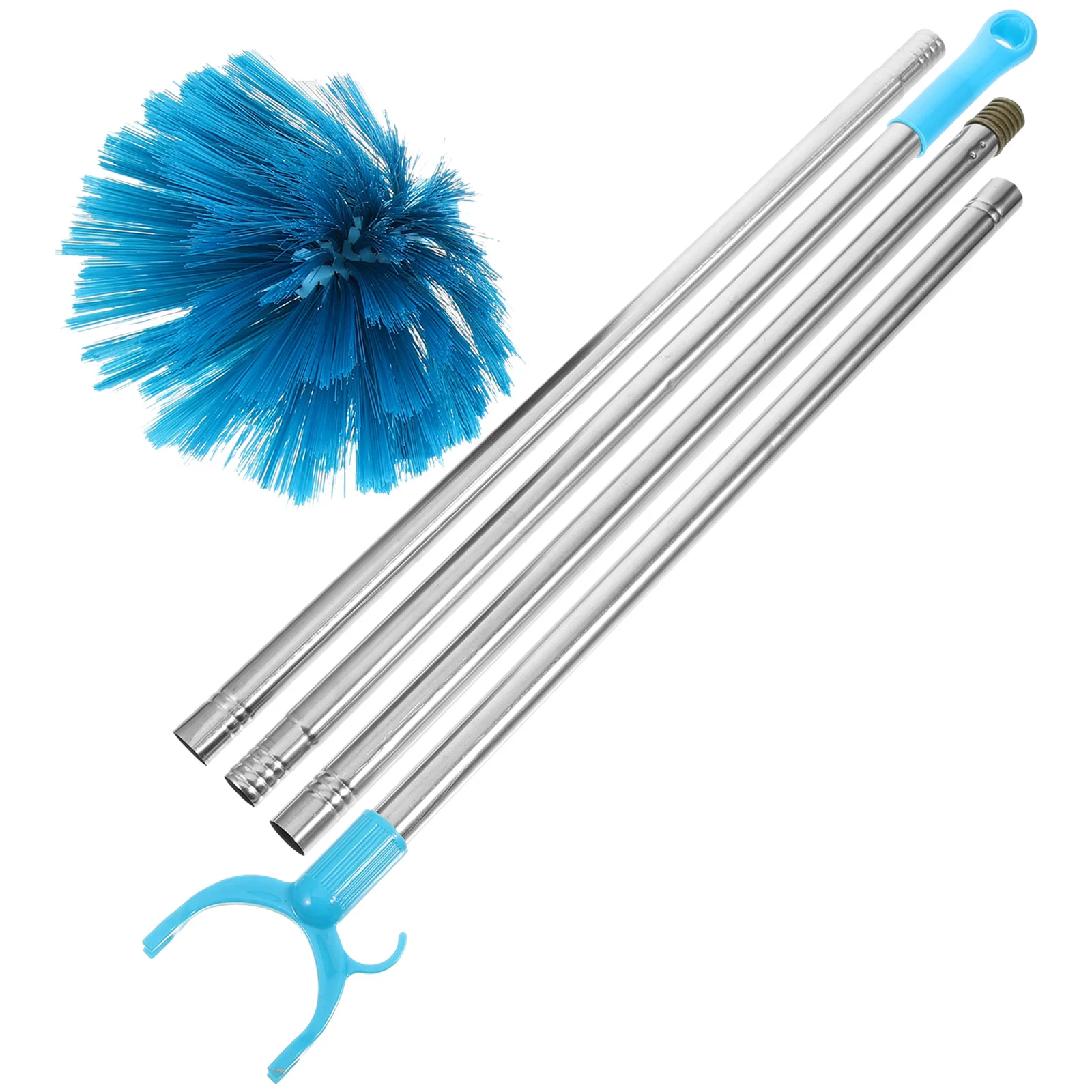 

Telescopic Dust Brush Wall Duster Dusting Your Head Extension Cobweb with Pole Plastic Stainless Steel Spiderweb Cleaning