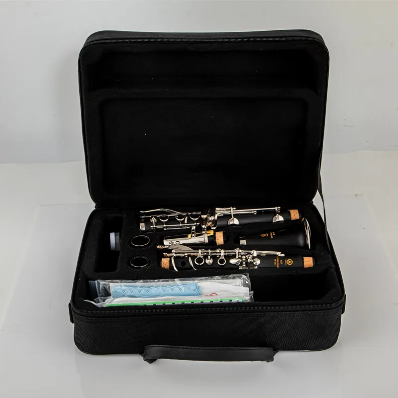 Made in Japan 650 profesyonel Bb klarnet Prodige bakalit Clarinets nikel gümüş anahtar müzik aletleri durumda ağızlık sazlık