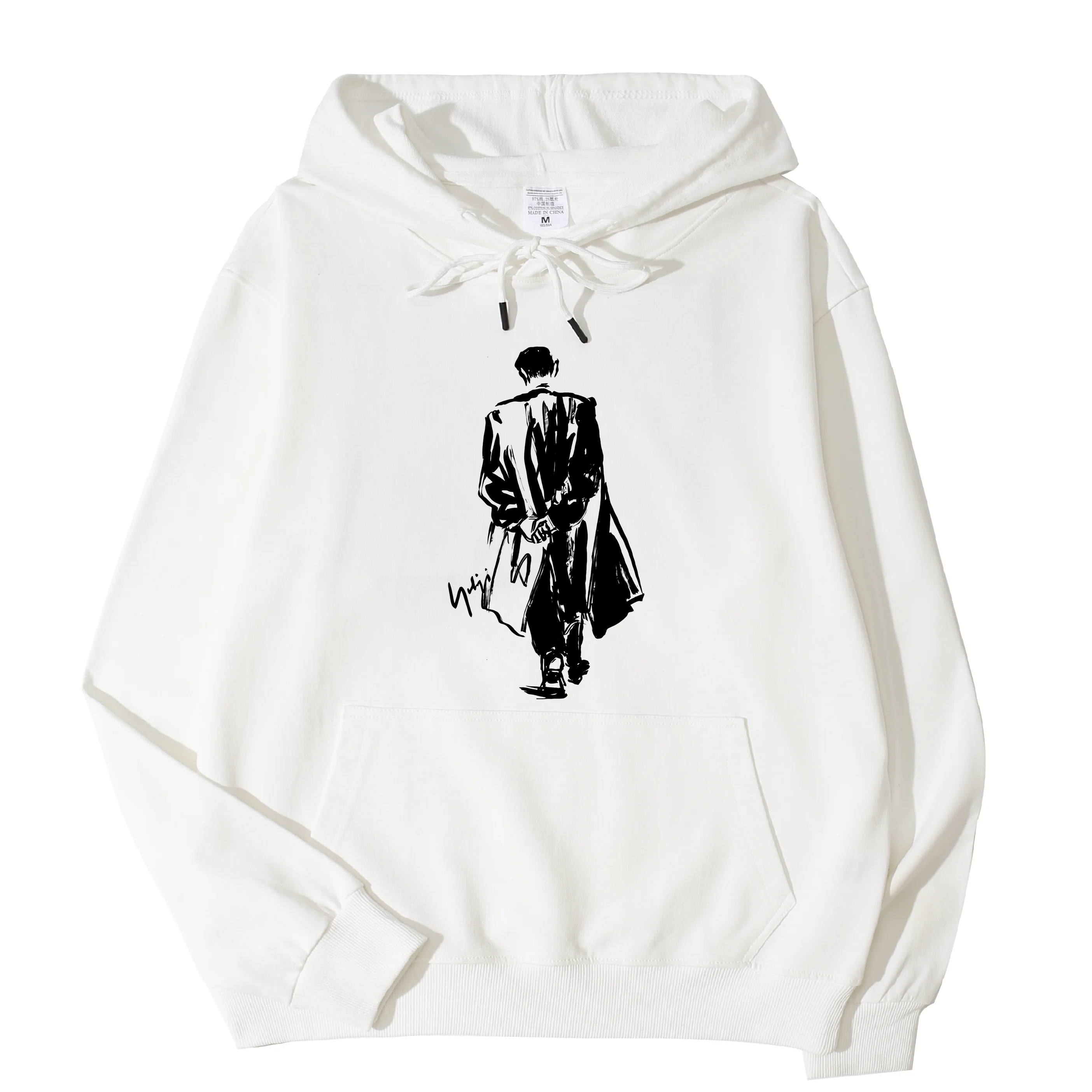 Yohji-Yamamoto Hoodie Unsex Long Shirt Tops