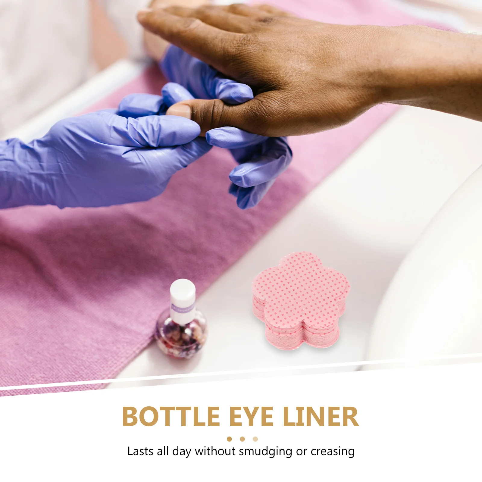 マニキュアリムーバーワイプ糸くずの出ないコットンパッドハート型デザインジェルアクリルディップパウダー除去用トラベルサイズメイクアップ