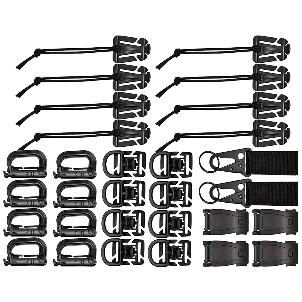 1Set Package Fan Backpack Accessories Black Sturdy Outdoor Hiking Camping Mountaineering Storage Lifesaving