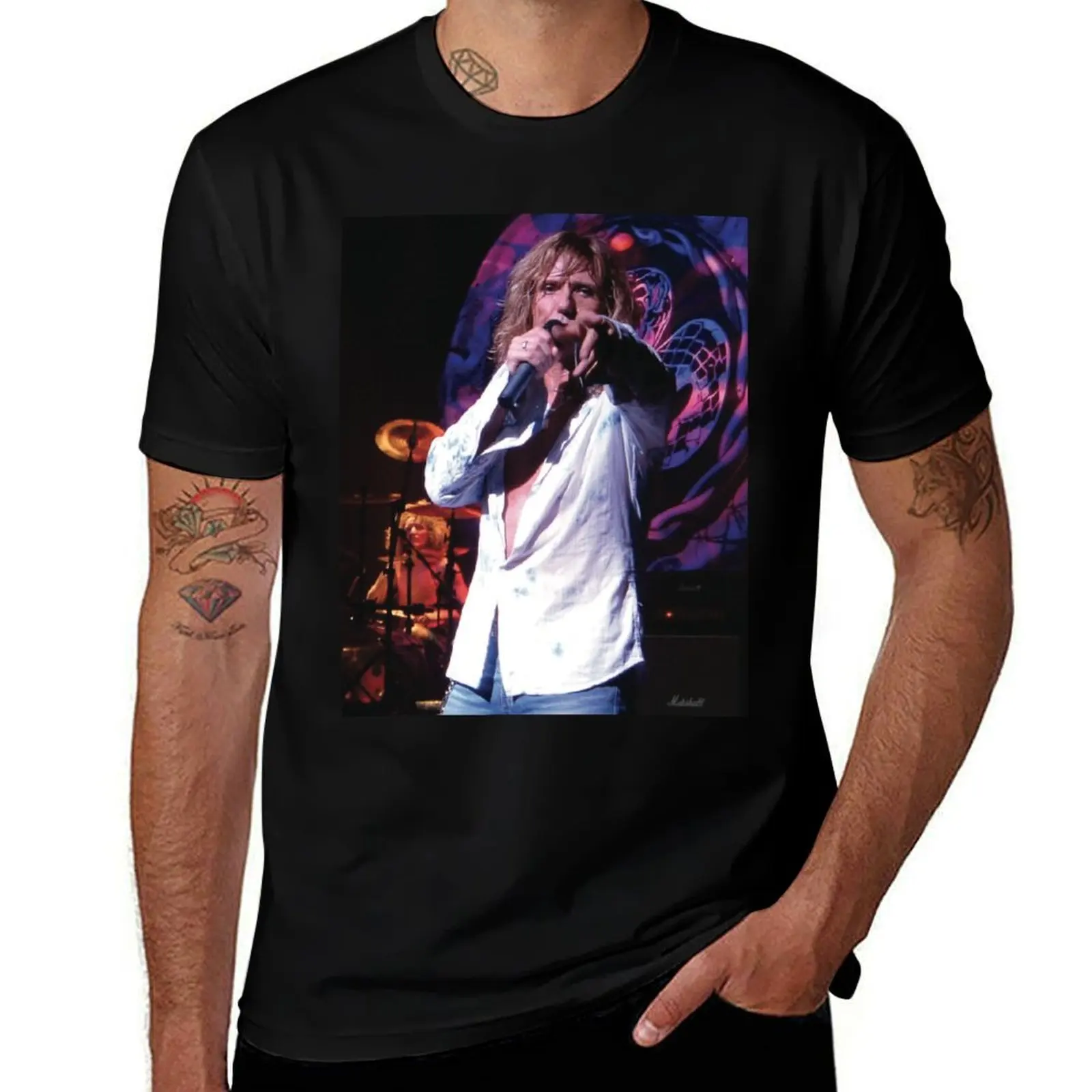 WHITESNAKE- David Coverdale - Live in Newport Centre T-Shirt boys whites cute clothes customs Anime t-shirt Men's t shirts