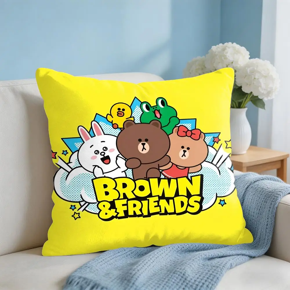 KINGDOM L-LINE F-Friends Cushion Cover Square Pillow Bedroom Sofa Leisure Comfort Living Room Home Decoration 40X40