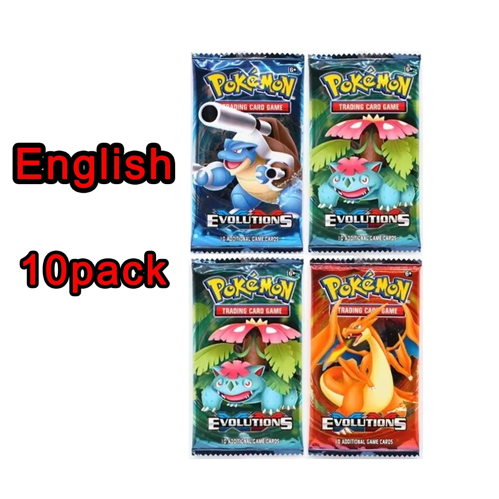 2026 Pokémon Cards Chaos Rising Booster Box 10 Packs 100 Cards English TCG Collectible Trading Card Game Toys for Kids Gift