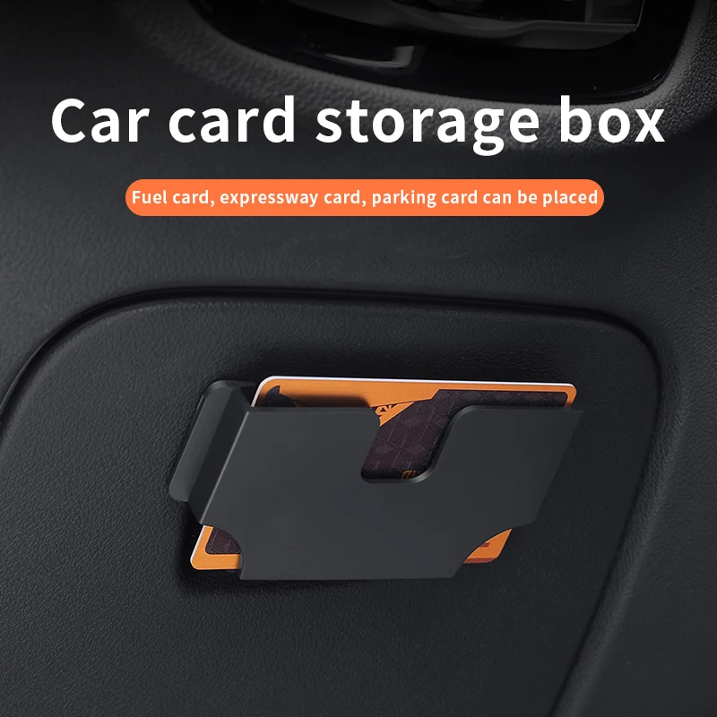 Newest Car Mounted Card Holder Voucher Storage Box Car Refueling High-Speed Card Slot Card Holder Creative Utensils Auto Storage