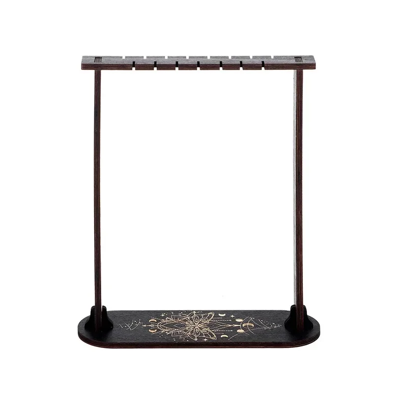Black Pendulum Crystal Display Holder Wood Witch Rock Stone Stand Moon Phase Wiccan Supplies Witchcraft Gift Healing Stone Rack view 6
