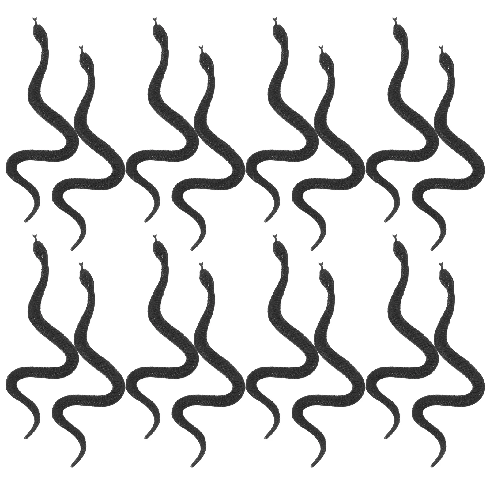 100 Pcs Simulation Snake Model Flexible Toys Tricky Props Plastic Snakes Halloween Artificial Models