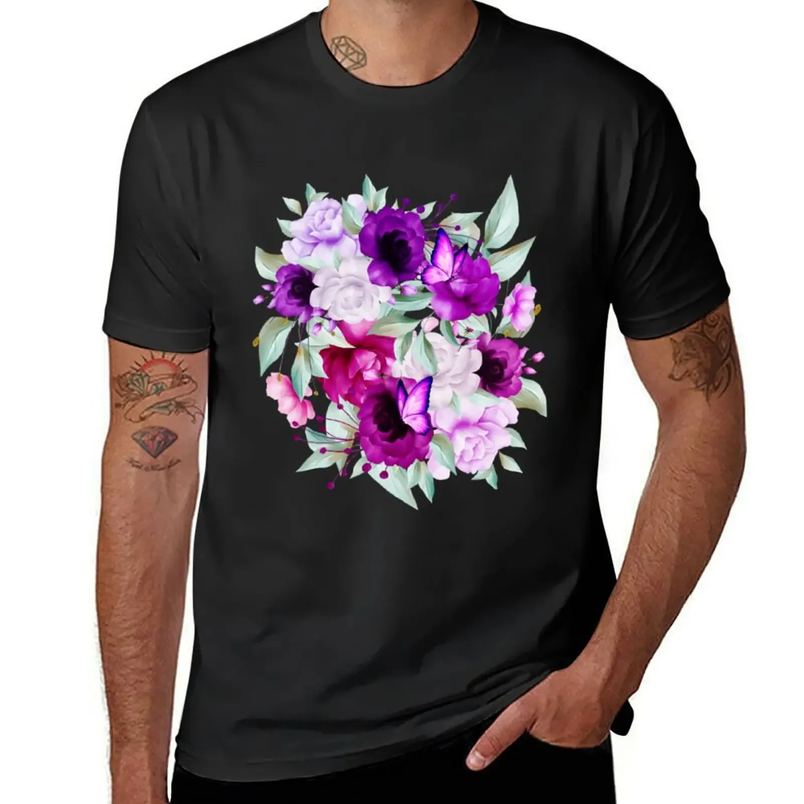 

flowerpattern T-Shirt shirts graphic tees basketball graphic tees t shirts men