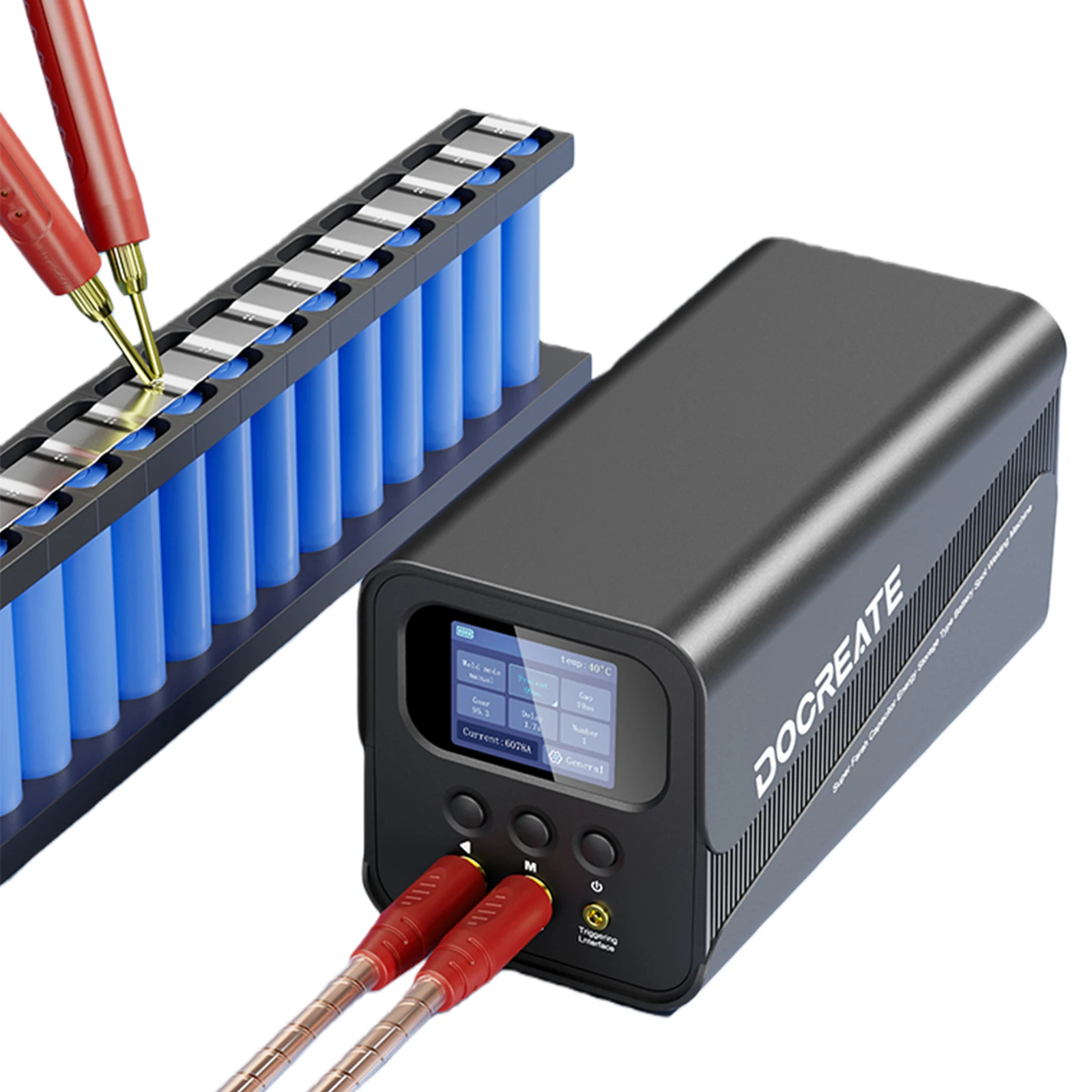 Spot Welder 99 Gears Adjustable Spot Welding Equipment 2 Inch LCD Screen for Making DIY Battery Packs