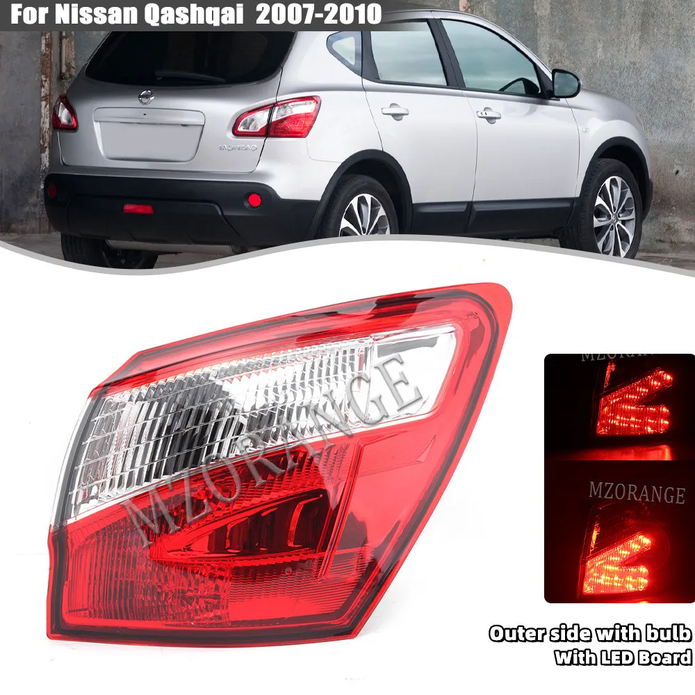 Auto Buitenste Achterlicht Voor Nissan Qashqai 2008-2015 EU Versie Rem Mistlamp Accessoires Auto Waarschuwing Running licht