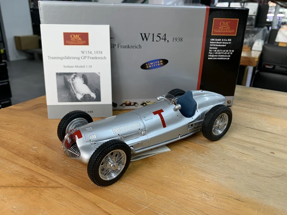 CMC 1:18 W154 1938 #25 M099 Alloy Fully Open Simulation Limited Edition Alloy Metal Static Car Model Toy Gift