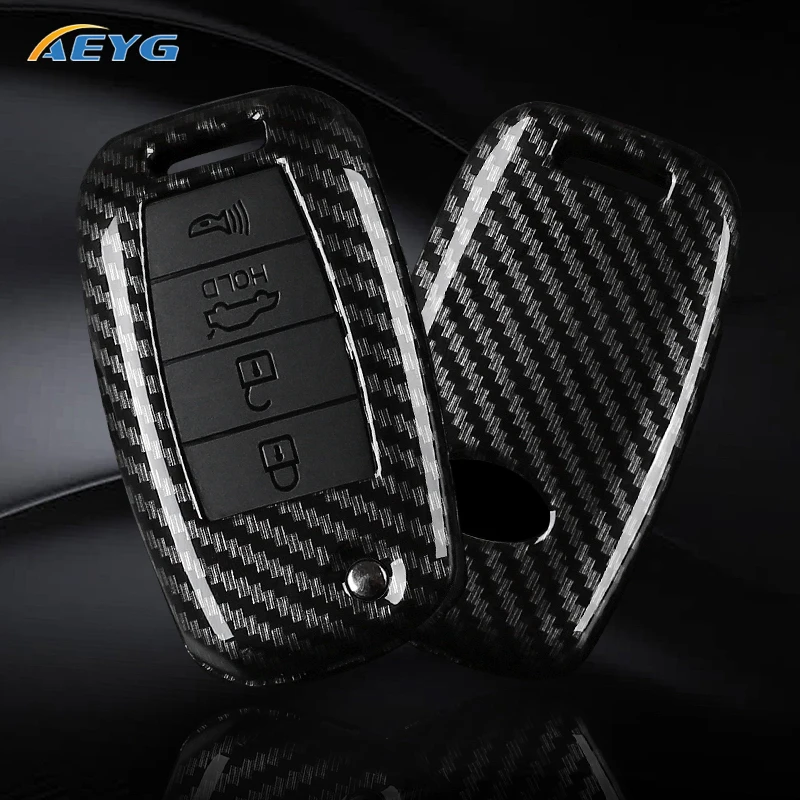 ABS Carbon Fiber Car Key Case Cover For KIA Rio 3 K2 Ceed Cerato K3 K5 Sorento Sportage Soul K4 Picanto Optima Forte Stinger