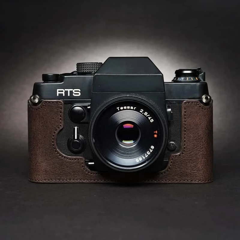 Genuine Leather Handmade Camera Half Case Camera Bag Design for Contax RTSII RTS2