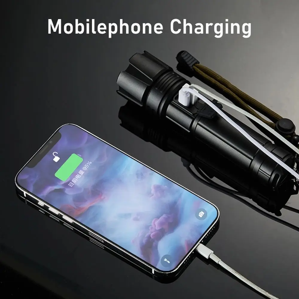 Mais poderosa lanterna led recarregável tocha iluminação 1500m lanterna tática ultra poderosa com carregamento usb