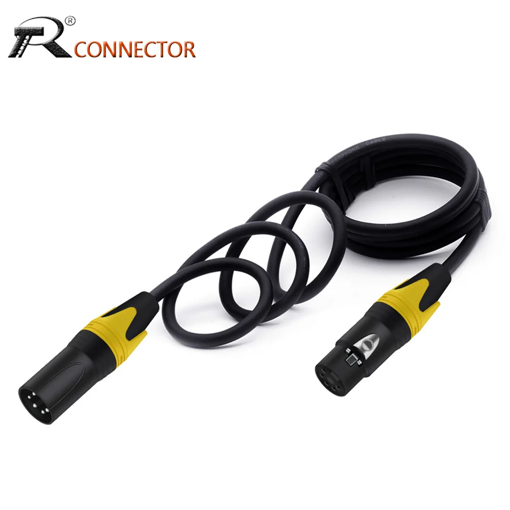 XLR Extension Cable Male To Female M/F 5Pin OFC Audio Cable Braided Shielded For Microphone Mixer Amplifier 1m 1.5m 2m 3m 5m 10m