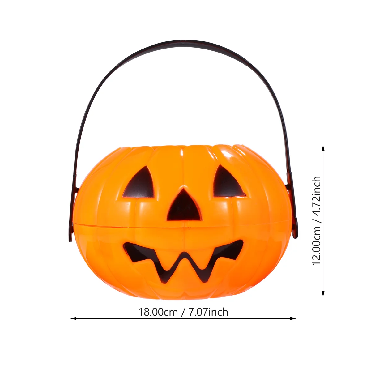 Trick Treat Candy Bag Pumpkin Bucket Halloween Decor Outdoor Kettle Holder Child